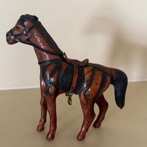 Artisan Brown and Black Horse Sculpture